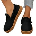 thumbnail image 1 of Rokment Womens Clogs Snow Boots Fashion Buckles Winter Warm Fleece Lined Comfy Platform Slip on Ankle Booties for Walking Nursing Black Size 6.5, 1 of 7