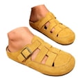 thumbnail image 1 of Rokment Womens Closed Toe Gladiator Clogs Suede Buckles Comfortable Backless Slip on Walking Flat Sandals for Boho Beach Summer 2026 Yellow Size 6, 1 of 7
