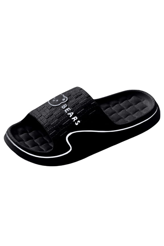 Womens Cloud Bathroom Slippers Thick Memory Foam Cute Bear Indoor Outdoor Bath Shower Sandals Casual Spa Walking Slip on Slides