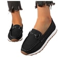 thumbnail image 1 of Rokment Womens Memory Foam Slip on Penny Loafers Classic Trendy Casual Leather Walking Shoes Spring Fall Comfortable Non Slip Work Dressy Oxfords Black Size 6, 1 of 7