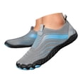 thumbnail image 1 of Rokment Womens Mens Barefoot Slip on Water Shoes Adult Mesh Five Finger Wide Toe Non Slip Rubber Sole Hiking Trekking Swimming Pool River Yoga Exercise Beach Sneakers Quick-Dry Grey Size 9.5, 1 of 5