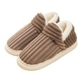 thumbnail image 1 of Rokment Womens Mens Booties Slippers Winter Warm Soft Cozy Memory Foam Non Slip Indoor Outdoor Bedroom House Slip on Boot Shoes Coffee Size 10.5, 1 of 6