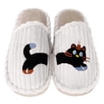 thumbnail image 1 of Rokment Womens Mens Cute Cat Matching Slippers Couples Animal Fuzzy Memory Foam House Shoes Winter Warm Indoor Outdoor Bedroom Home Slip on for Travel White Size 6, 1 of 4