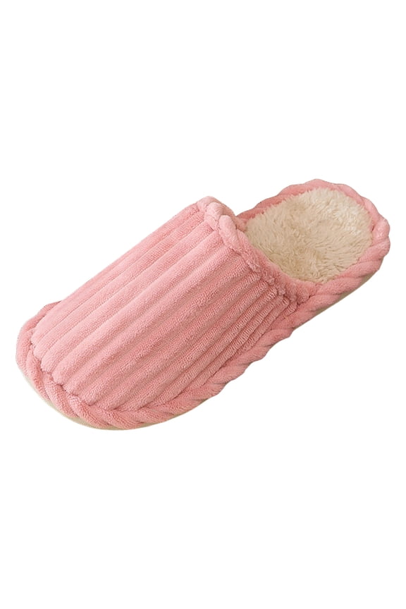 Womens Mens Fuzzy Slippers for Travel Guest Winter Warm Cozy House Shoes Indoor Bedroom Home Slip on for Hotel Spa Pink Size 6