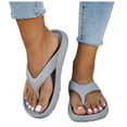 thumbnail image 1 of Rokment Womens Mens Pillow Flip Flops Lightweight Waterproof Cloud Slip on Thong Orthotic Slippers Comfortable Arch Support Walking Sandals for Indoor Outdoor Beach Summer Pool Grey Size 9, 1 of 5