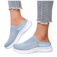 thumbnail image 1 of Rokment Womens Orthopedic Clogs Backless Walking Slides Sandals Lightweight Comfortable Mesh Athletic Nursing Driving Arch Support Mules Slip on Casual Sneakers Summer Fall Blue Size 8, 1 of 5