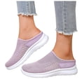 thumbnail image 1 of Rokment Womens Orthopedic Clogs Backless Walking Slides Sandals Lightweight Comfortable Mesh Athletic Nursing Driving Arch Support Mules Slip on Casual Sneakers Summer Fall Light Purple Size 8, 1 of 5