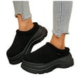 thumbnail image 1 of Rokment Womens Orthopedic Platform Clogs Backless Snow Boots Fleece Lined Winter Fashion Warm Chunky Slip on Mules Indoor Outdoor Casual Booties Wide Width A Size 6.5, 1 of 7