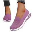 thumbnail image 1 of Rokment Womens Orthopedic Walking Nursing Tennis Shoes Comfortable Breathable Mesh Slip on Socks Driving Loafers Spring Fall Casual Memory Foam Non Slip Work Sneakers Purple Size 9, 1 of 4