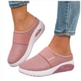 thumbnail image 1 of Rokment Womens Orthotic Air Cushion Chunky Walking Backless Sandals Comfort Breathable Mesh Closed Toe Platform Wedge Slip on Mules Non Slip Work Nursing Clogs Casual Shoes Pink Size 6.5, 1 of 5