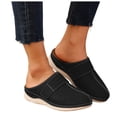 thumbnail image 1 of Rokment Womens Orthotic Clogs and Mules Comfortable Arch Support Walking Slides Sandals Fashion Casual Breathable Leather Closed Toe Platform Wedge High Heel Slp on Beach Summer Shoes Black Size 6, 1 of 7