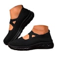 thumbnail image 1 of Rokment Womens Vintage Athletic Orthopedic Arch Support Walking Sneakers Comfortable Stretchy Solid Knit Platform Slip on Nursing Tennis Shoes, 1 of 6