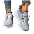 thumbnail image 1 of Rokment Womens Walking Running Shoes with Fleece Lined Winter Warm Knit Snow Boots Comfortable Athletic Memory Foam Workout Work Jogging Sneakers Booties Grey Size 8.5, 1 of 7