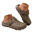 thumbnail image 1 of Rokment Womens Wide Width Clogs Orthopedic Arch Support Garden Shoes Waterproof Non Slip Closed Toe Backless Slippers Comfortable Beach Barefoot Water Sandals Brown Size 7, 1 of 7