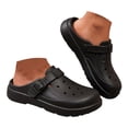 thumbnail image 1 of Rokment Womens Wide Width Clogs Orthopedic Arch Support Garden Shoes Waterproof Non Slip Closed Toe Backless Slippers Comfortable Beach Barefoot Water Sandals Black Size 6.5, 1 of 6