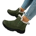 thumbnail image 1 of Rokment Womens Winter Snow Boots with Fleece Lined Thermal Cold Weather Platform Low Heel Non Slip Nursing Walking Work Ankle Booties Green Size 9, 1 of 7