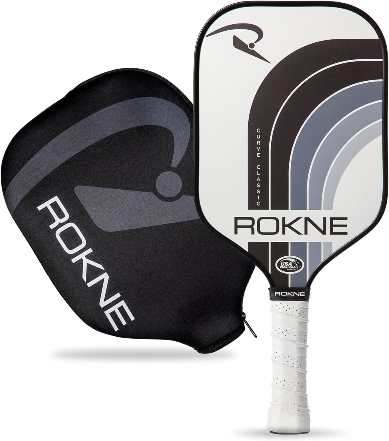 Free Shipping! Rokne Curve Classic Fiberglass Pickleball Paddle Long
