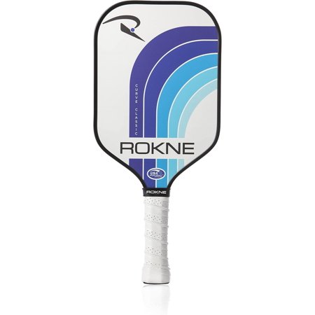 Rokne Curve Classic Fiberglass Pickleball Paddle Long Handle Racket with Pro Grit Texture, Deep Sea