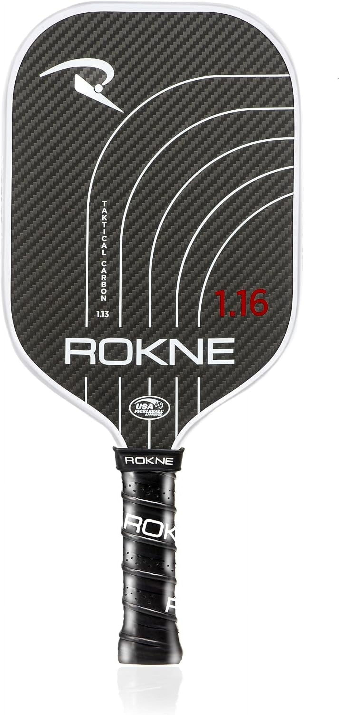 Rokne Taktical 3K Raw Carbon Fiber Pickleball Paddle Thermoformed Foam Lined Racket Edge, 16mm