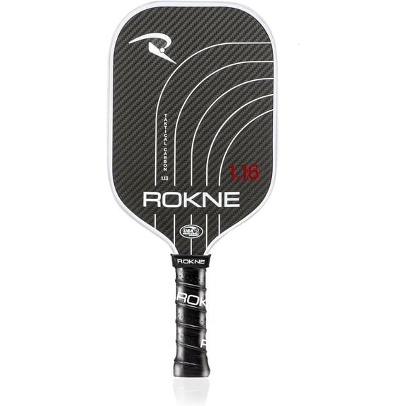 Paddle Racket Edge Print Rokne Taktical 3K Raw Carbon Fiber Pickleball Paddle Thermoformed Foam ...