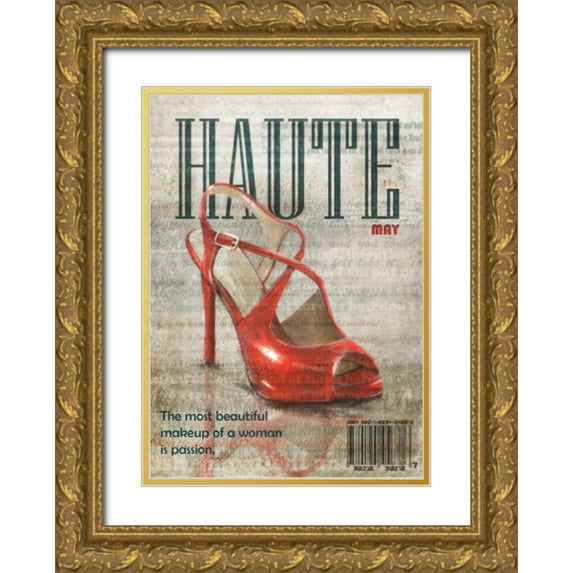 Roko, Ken 11x14 Gold Ornate Wood Framed with Double Matting Museum Art Print Titled - Haute Shoe 1