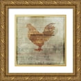 thumbnail image 1 of Roko, Ken 12x12 Gold Ornate Wood Framed with Double Matting Museum Art Print Titled - On The Farm 2, 1 of 4