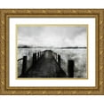 thumbnail image 1 of Roko, Ken 14x12 Gold Ornate Wood Framed with Double Matting Museum Art Print Titled - Dark Pier, 1 of 4