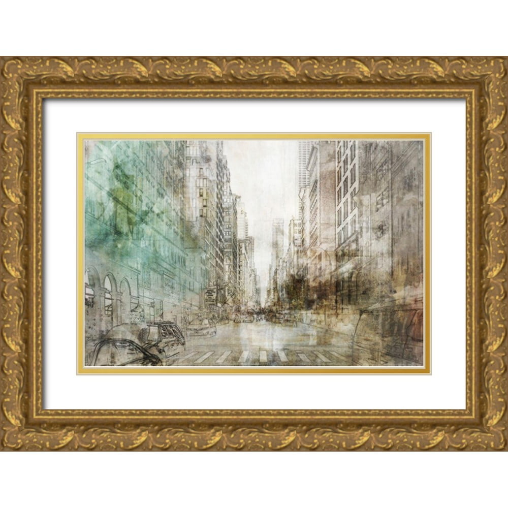 Roko, Ken 18x13 Gold Ornate Wood Framed with Double Matting Museum Art ...