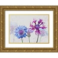 thumbnail image 1 of Roko, Ken 18x14 Gold Ornate Wood Framed with Double Matting Museum Art Print Titled - Colorful Cornflowers 2, 1 of 4