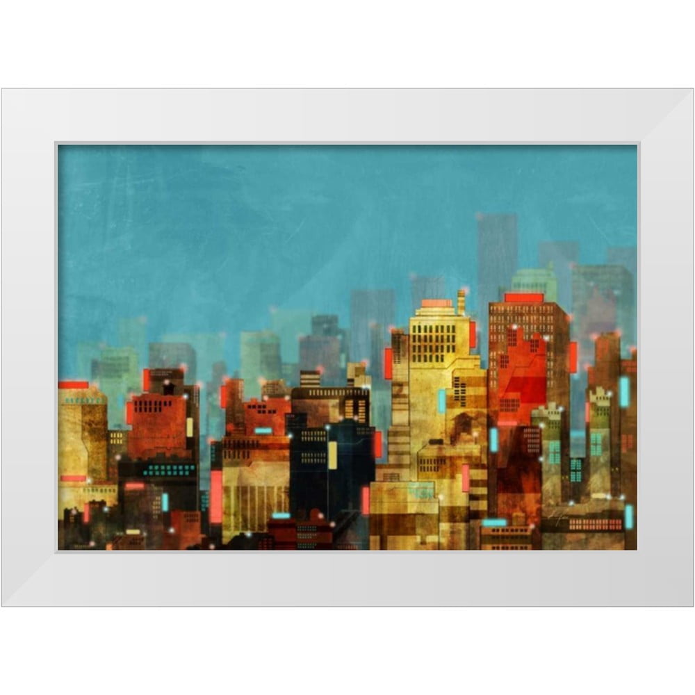 Roko, Ken 18x14 White Modern Wood Framed Museum Art Print Titled - City ...