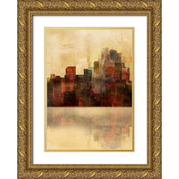 Roko, Ken 18x24 Gold Ornate Wood Framed with Double Matting Museum Art Print Titled - Golden Lagoon 1