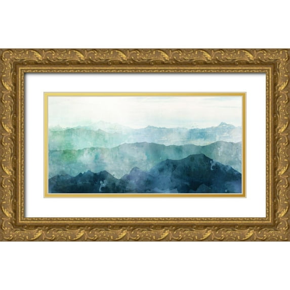 Roko, Ken 24x14 Gold Ornate Wood Framed with Double Matting Museum Art Print Titled - Blue Range