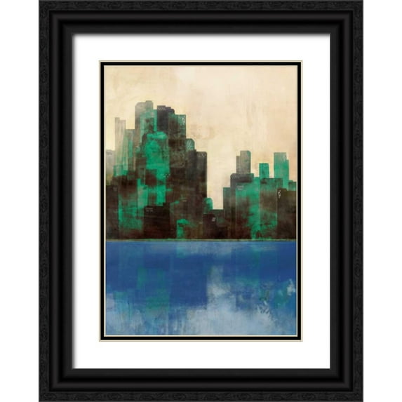 Roko, Ken 24x32 Black Ornate Wood Framed with Double Matting Museum Art Print Titled - Monaco Lagoon 2