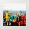 thumbnail image 1 of Roko, Ken 26x26 White Modern Wood Framed Museum Art Print Titled - Colorful City 2, 1 of 4