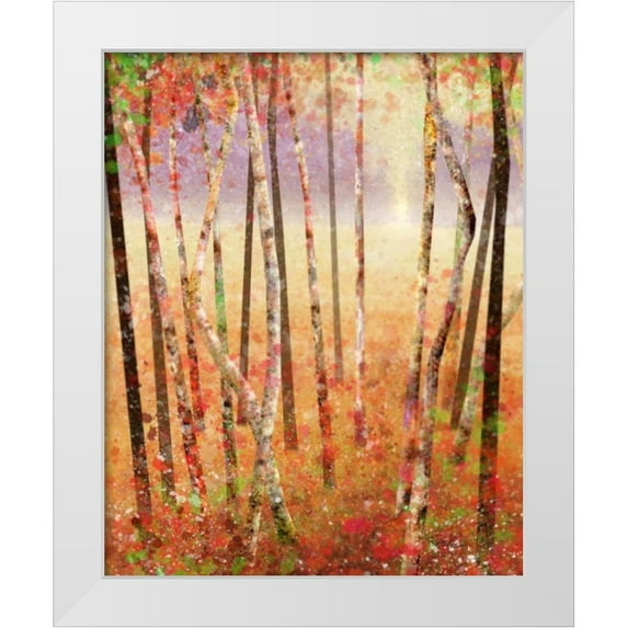 Roko, Ken 26x32 White Modern Wood Framed Museum Art Print Titled - Golden Meadows 2