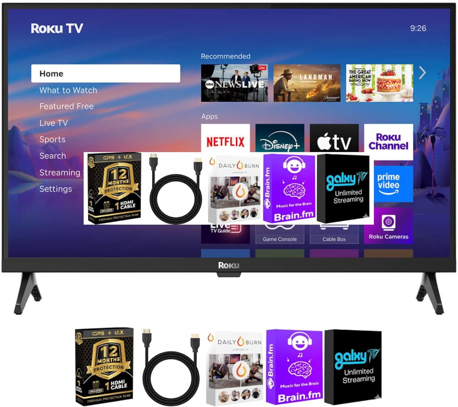 Roku 24R2D5KIT1 24 inch Class Select Series 720p HD LED Smart TV