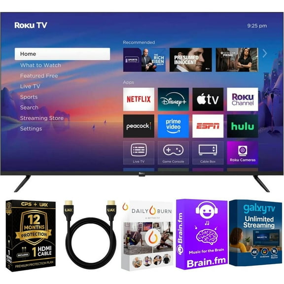 Roku 55R4C5KIT1 55 inch Select Series 4K UHD Smart TV - HDR, Dolby Audio, Compatible with Alexa, Voice Remote, Bluetoo