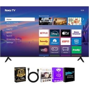 Roku 65 Inch Class Select Series 4K QLED Smart TV HDR Smart Television WiFi Voice Remote HDMI Cable Streaming Bundle 12 Month CPS Protection Plan Home Theater Entertainment