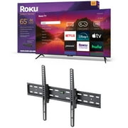 Roku 65-Inch Select Series 4K HDR Smart Roku TV and onn. Tilting TV Wall Mount for 50" to 86" TV's, up to 12° Tilting