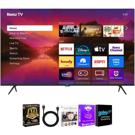 Roku 65R6C7KIT1 65 inch Class Plus Series 4K QLED Mini LED Smart TV Dolby Vision HDR10+ 120Hz WiFi Voice Remote HDMI C