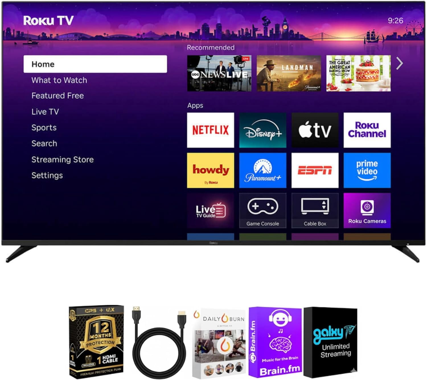 Roku 75R8C5KIT1 75 inch Class Pro Series 4K QLED Mini LED Smart TV ...