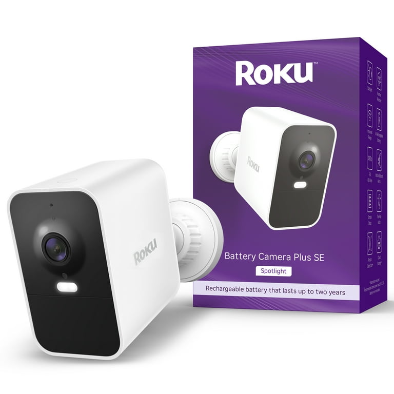 Roku Battery Camera Plus SE for Home Security New 2025 Weather