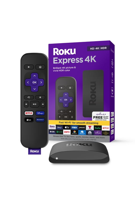 Express 4K | Streaming Player HD/4K/HDR with Standard Remote featuring Shortcut Buttons
