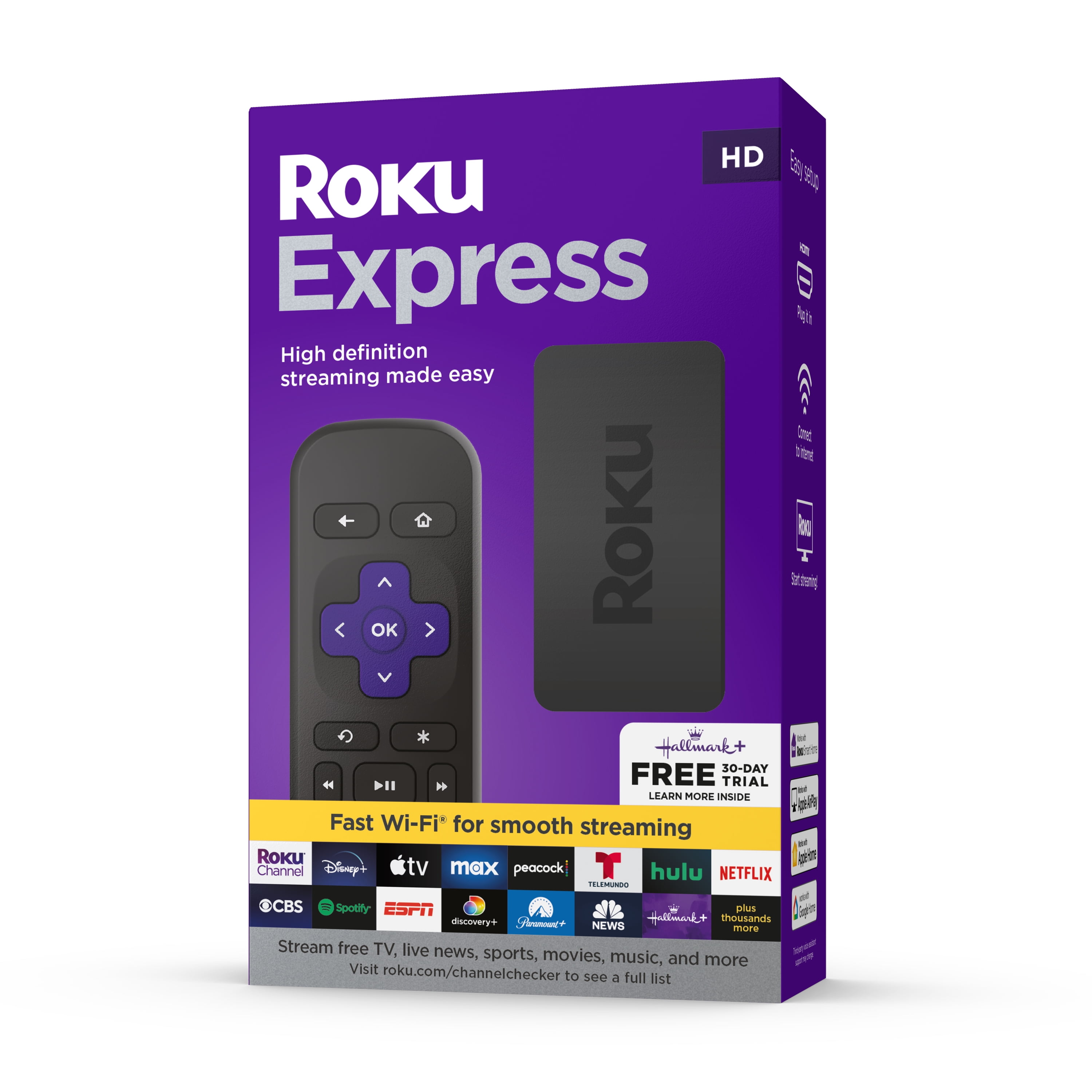 Roku Express HD Streaming Device with Fast Wi-Fi, 