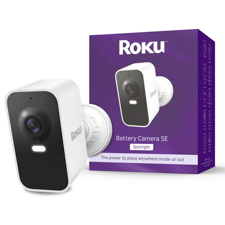 Roku Battery Camera SE for Home Security - New 2025 Weather-Resistant Indoor & Outdoor Wireless Camera & Pet Monitor with 1080p HD & Two-Way Audio - Rechargeable, Motion Detection & Wi-Fi