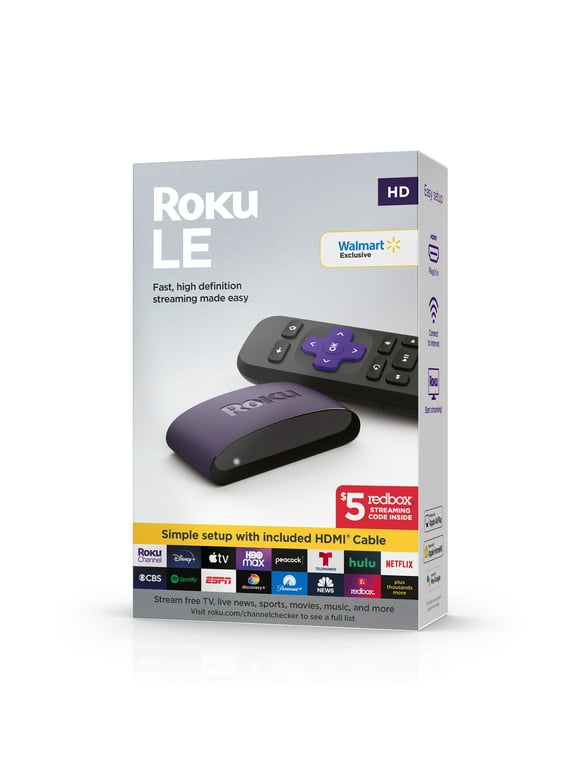 Roku LE HD Streaming Media Player Wi-Fi® Enabled with High Speed HDMI ® Cable and Standard Remote