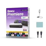 Roku Premiere 4K/HDR Streaming Media Player with Premium High Speed HDMI  Cable and Simple Remote