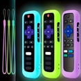 thumbnail image 1 of Roku Remote Case 3 Pack, Battery Cover for TCL Roku Smart TV Steaming Stick Remote, Silicone Sleeve Television Remote Cover Glow in The Dark, 1 of 6