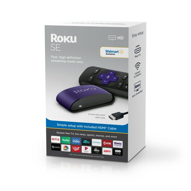 Roku SE HD Streaming Media Player with High Speed HDMI Cable - Walmart.com