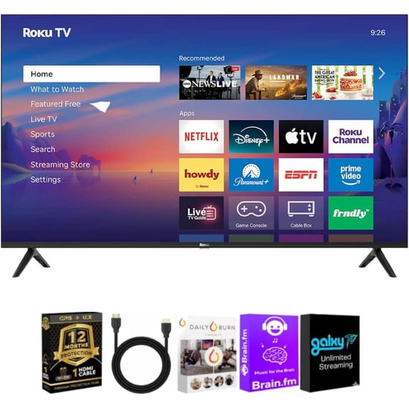 Roku Select Series 4K QLED Smart TV Bundle with HDMI & CPS Plan (75)